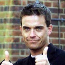 Deep funneled image of Robbie Williams