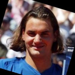Deep funneled image of Roger Federer