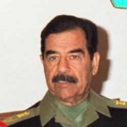 Deep funneled image of Saddam Hussein