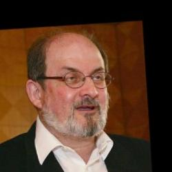 Deep funneled image of Salman Rushdie