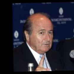 Deep funneled image of Sepp Blatter