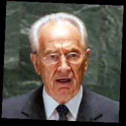 Deep funneled image of Shimon Peres