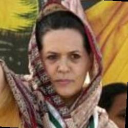 Deep funneled image of Sonia Gandhi