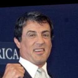 Deep funneled image of Sylvester Stallone