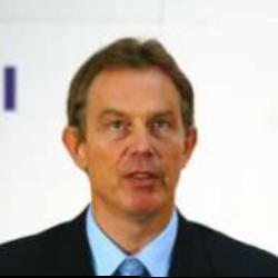 Deep funneled image of Tony Blair