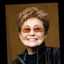 Deep funneled image of Yoko Ono