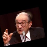 Funneled image of Alan Greenspan