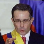 Funneled image of Alvaro Uribe