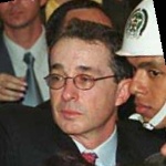 Funneled image of Alvaro Uribe