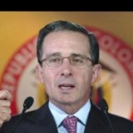 Funneled image of Alvaro Uribe