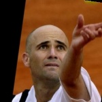 Funneled image of Andre Agassi