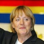 Funneled image of Angela Merkel