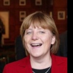 Funneled image of Angela Merkel