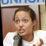 Funneled image of Angelina Jolie