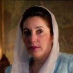 Funneled image of Benazir Bhutto
