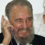 Funneled image of Fidel Castro