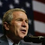 Funneled image of George W Bush