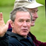 Funneled image of George W Bush