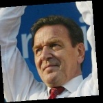 Funneled image of Gerhard Schroeder