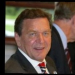 Funneled image of Gerhard Schroeder