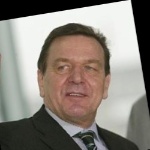 Funneled image of Gerhard Schroeder