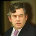 Funneled image of Gordon Brown
