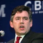 Funneled image of Gordon Brown