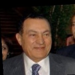 Funneled image of Hosni Mubarak