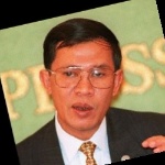 Funneled image of Hun Sen