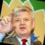 Funneled image of Joschka Fischer