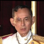 Funneled image of King Bhumibol Adulyadej