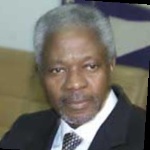 Funneled image of Kofi Annan