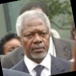 Funneled image of Kofi Annan