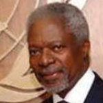 Funneled image of Kofi Annan