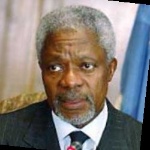 Funneled image of Kofi Annan