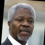 Funneled image of Kofi Annan