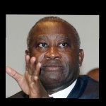 Funneled image of Laurent Gbagbo