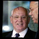 Funneled image of Mikhail Gorbachev