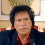 Funneled image of Muammar Gaddafi