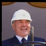 Funneled image of Nursultan Nazarbayev