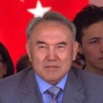 Funneled image of Nursultan Nazarbayev