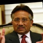 Funneled image of Pervez Musharraf