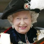 Funneled image of Queen Elizabeth II