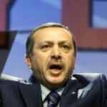 Funneled image of Recep Tayyip Erdogan