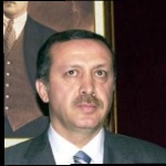 Funneled image of Recep Tayyip Erdogan