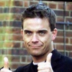 Funneled image of Robbie Williams