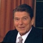 Funneled image of Ronald Reagan