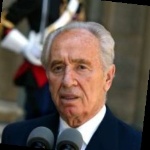 Funneled image of Shimon Peres