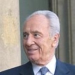 Funneled image of Shimon Peres