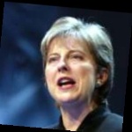 Funneled image of Theresa May